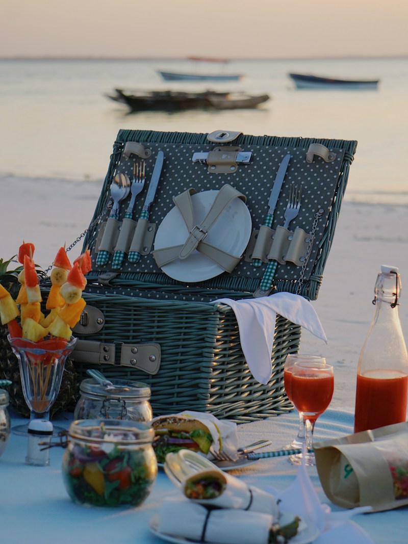 Cenário de experiência completo na areia